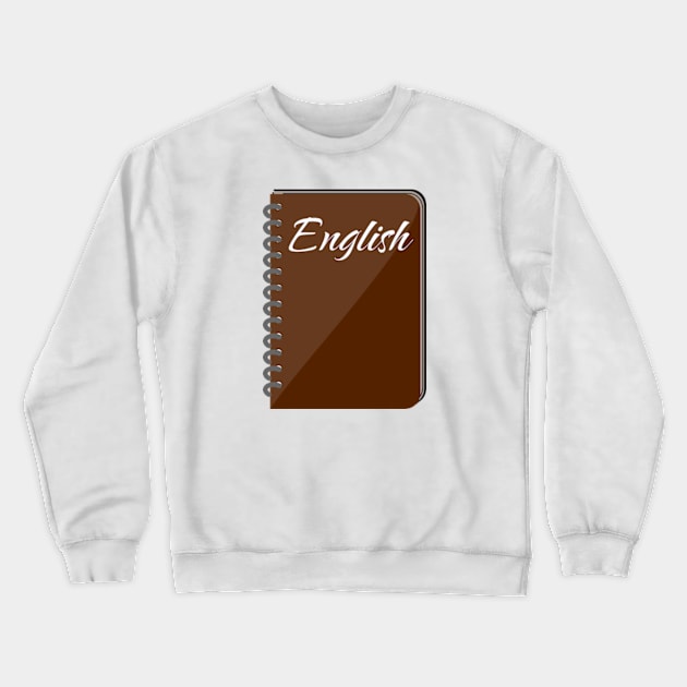 English School Subject Labels Spiral Notebook Crewneck Sweatshirt by TheRelaxedWolf